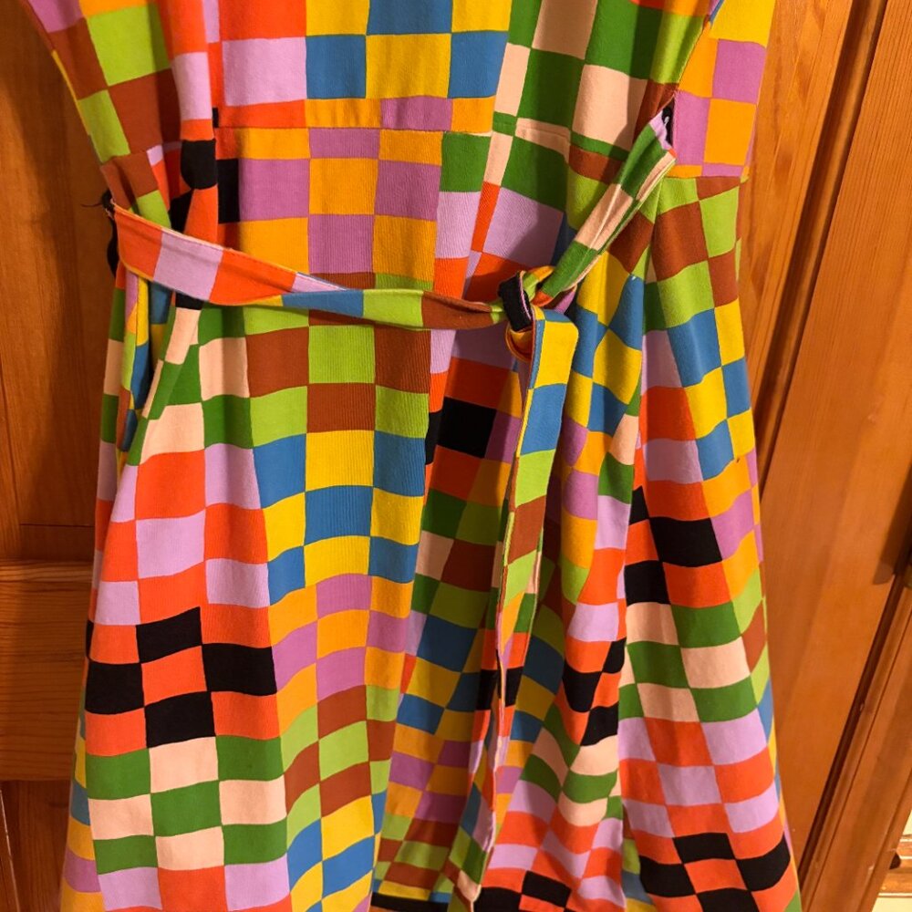 Nooworks Carnival Print Color Block Wrap-Around D… - image 3